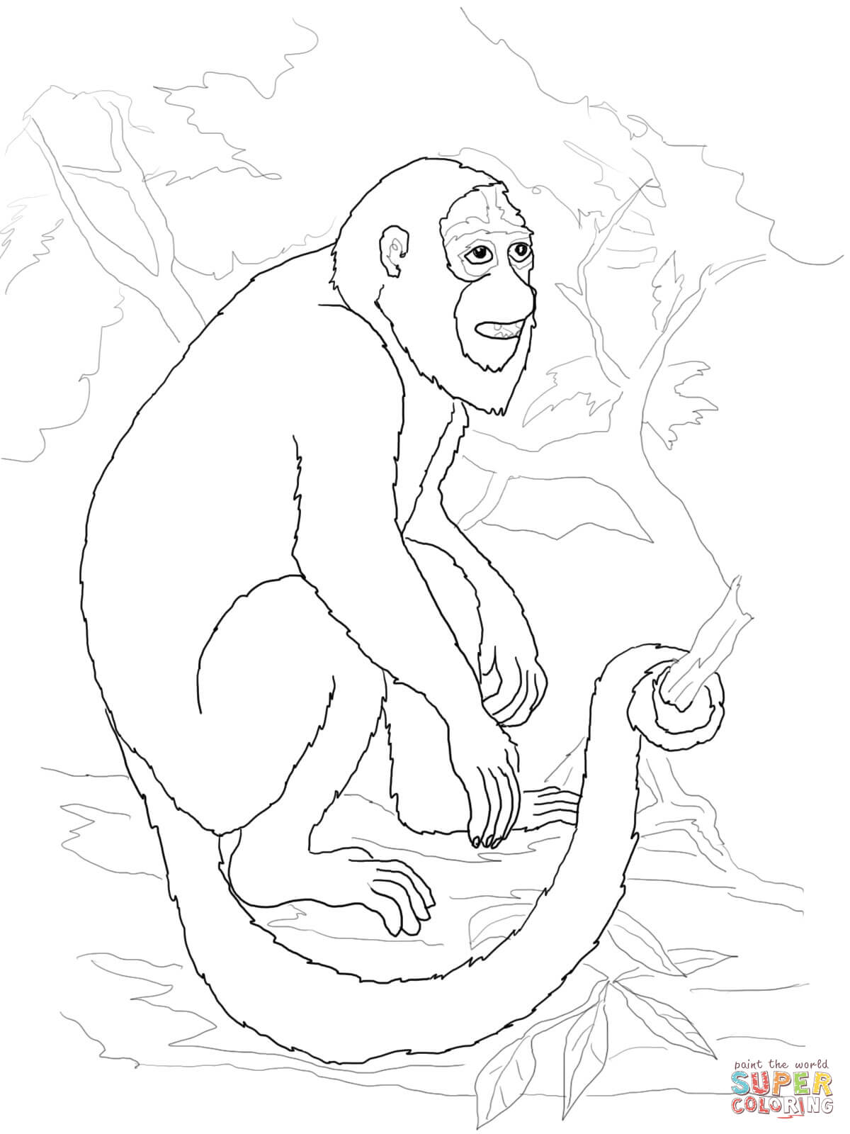 Monkey Coloring Pages Free Printable 43