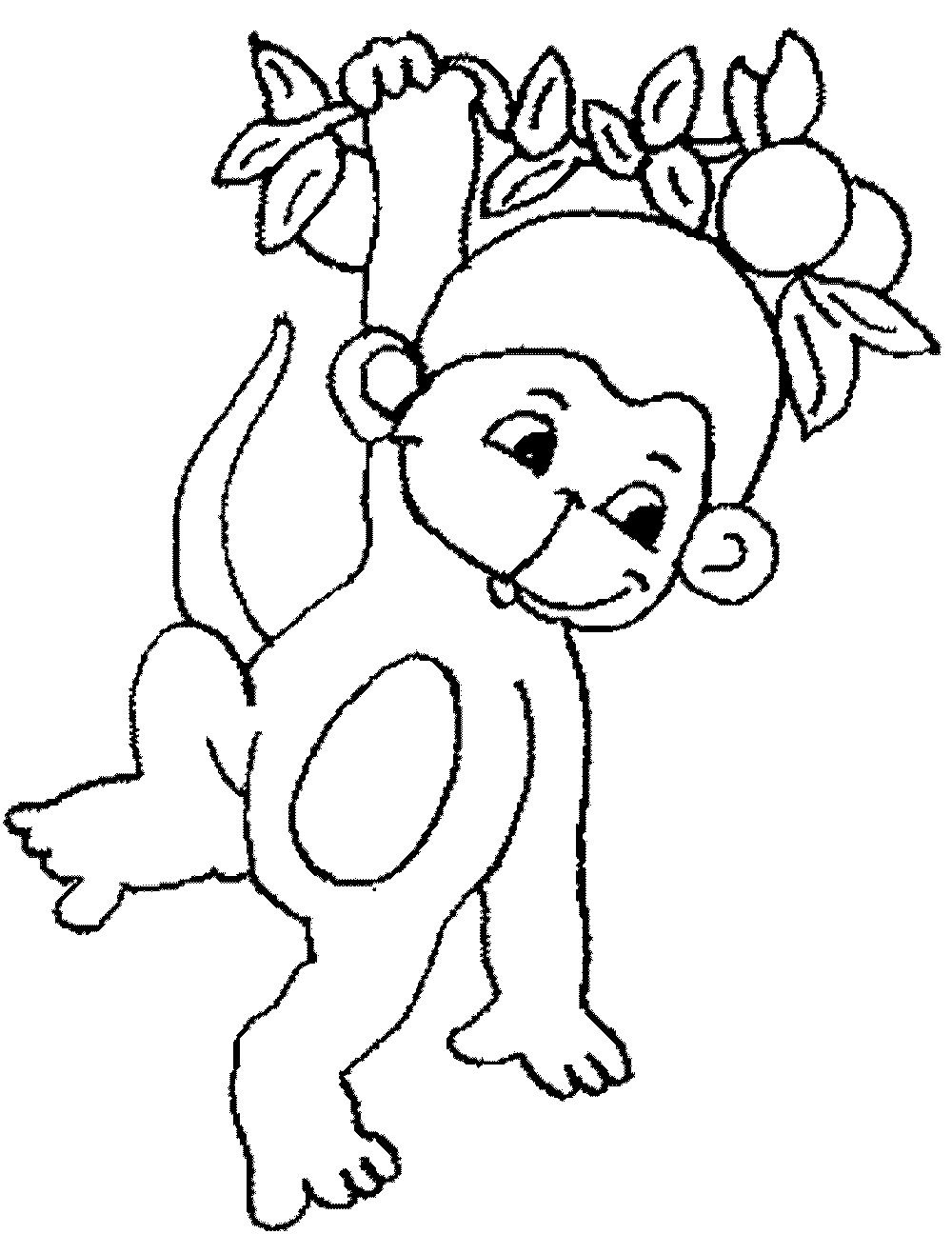 Monkey Coloring Pages Free Printable 52