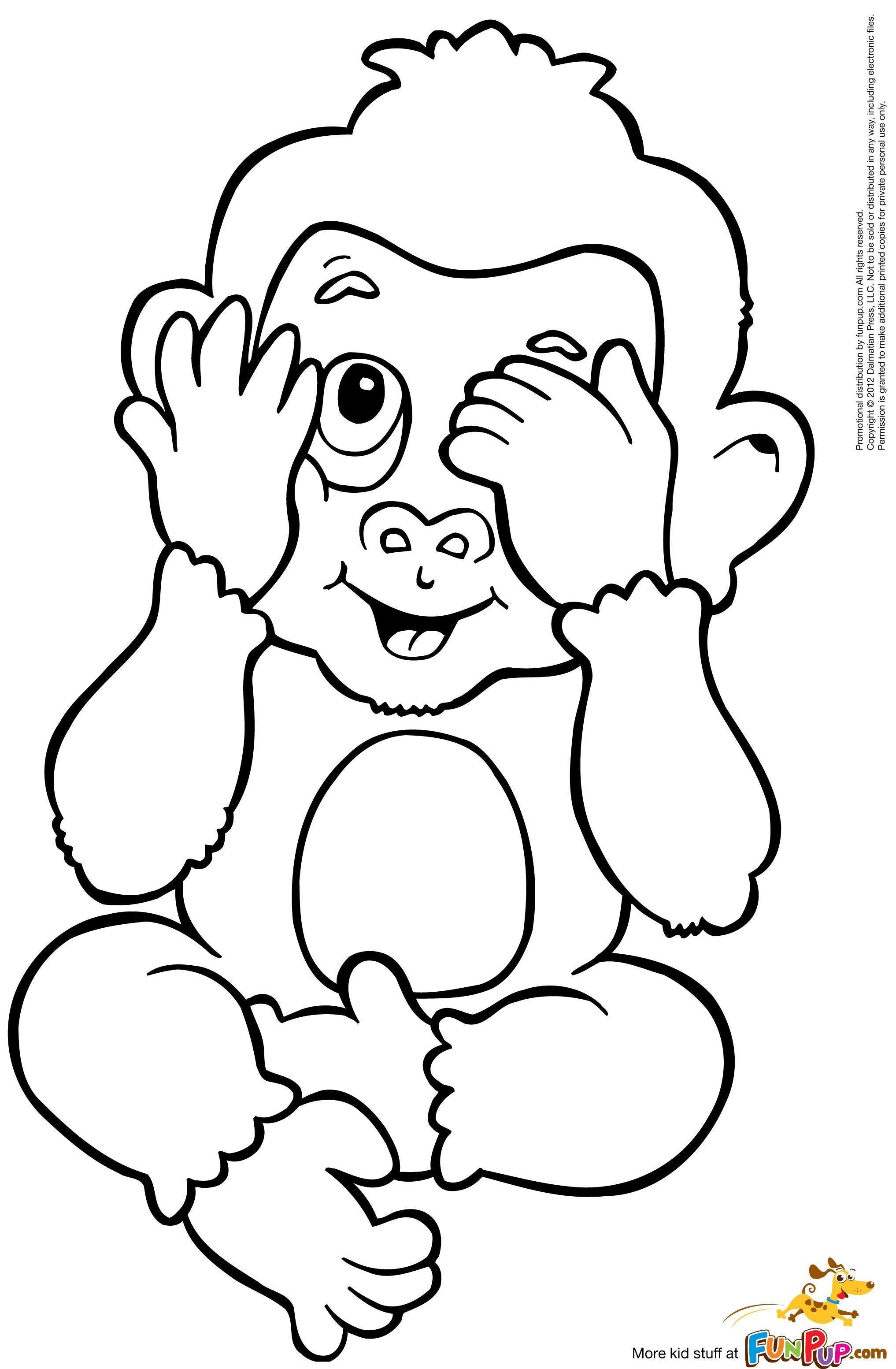 Monkey Coloring Pages Free Printable 53