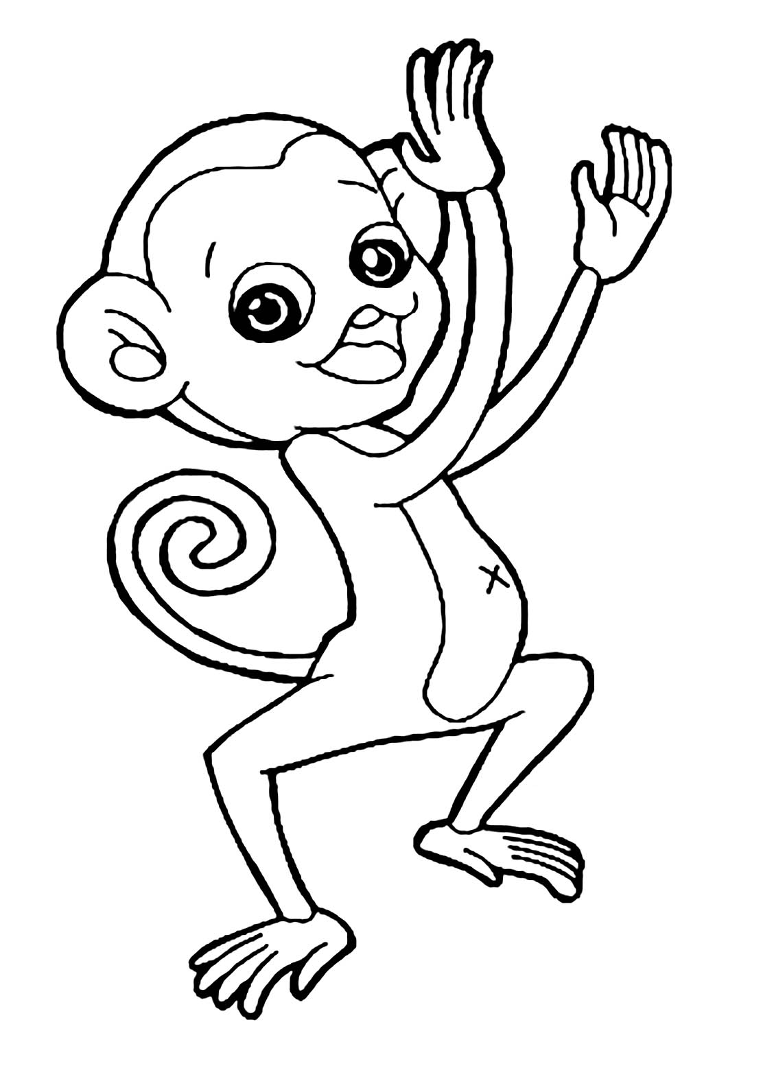 Monkey Coloring Pages Free Printable 54