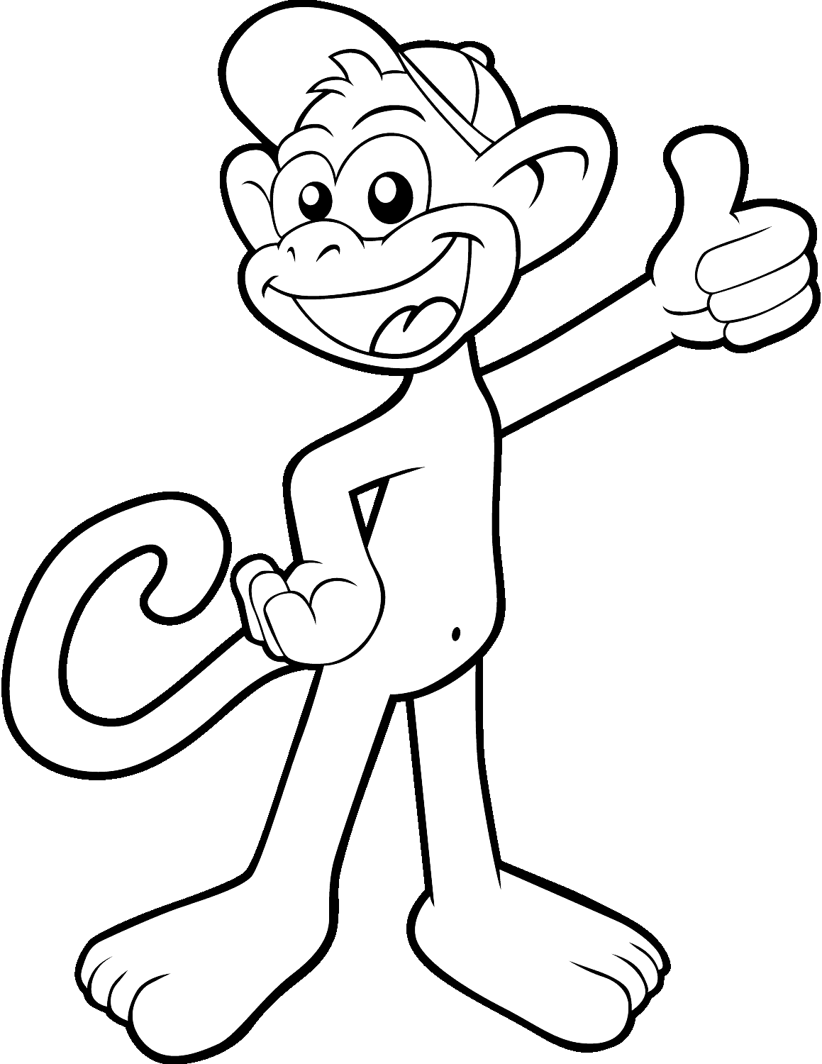 Monkey Coloring Pages Free Printable 60