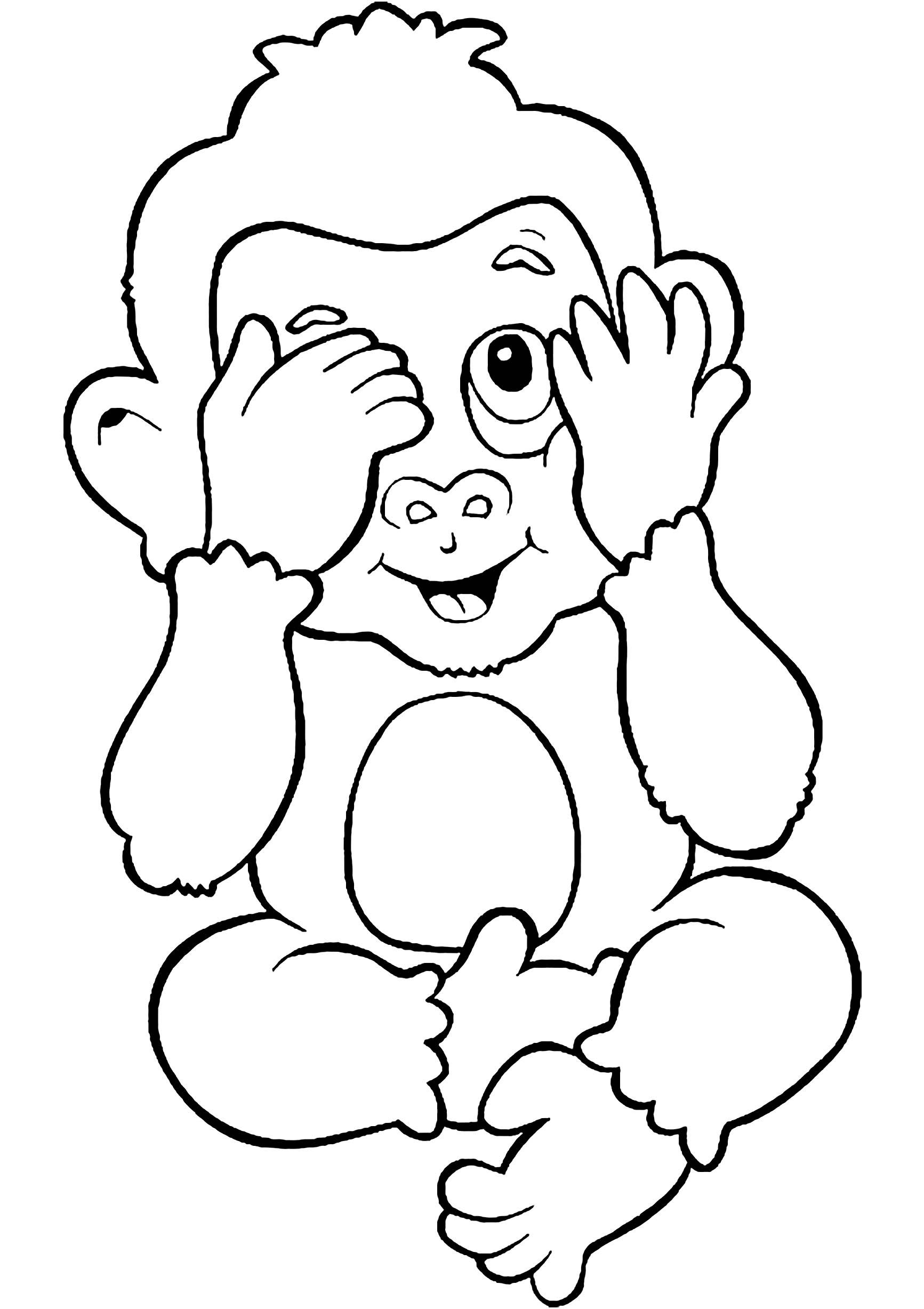 Monkey Coloring Pages Free Printable 61