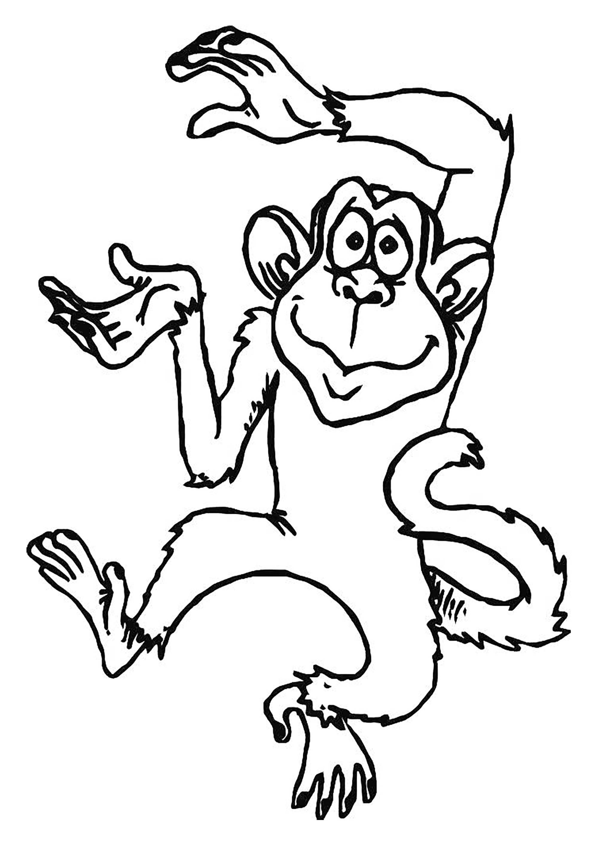 Monkey Coloring Pages Free Printable 62