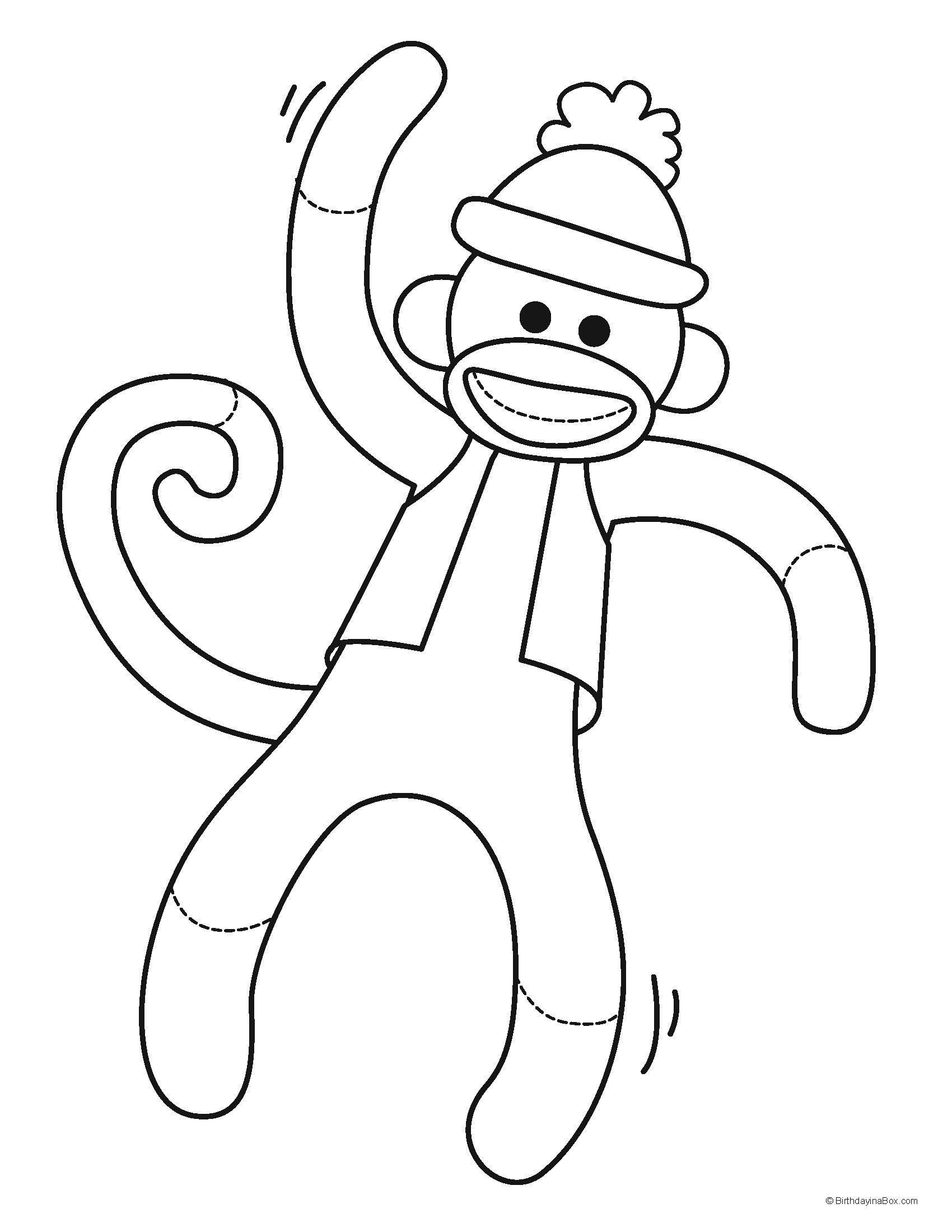 Monkey Coloring Pages Free Printable 65