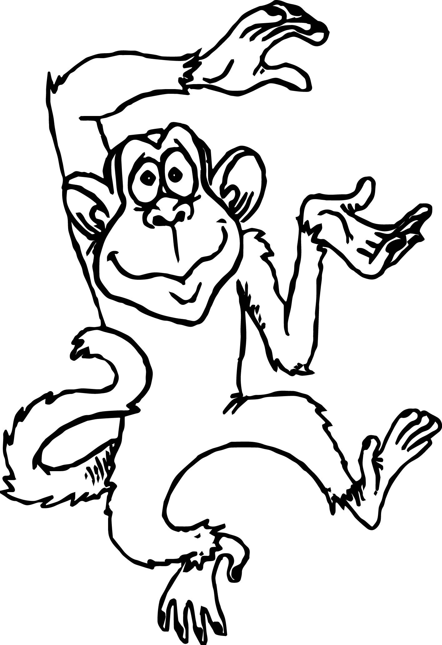 Monkey Coloring Pages Free Printable 67