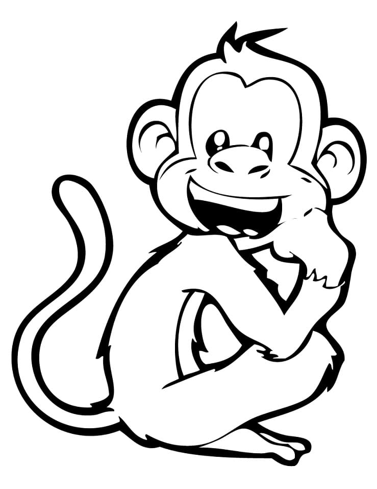 Monkey Coloring Pages Free Printable 70