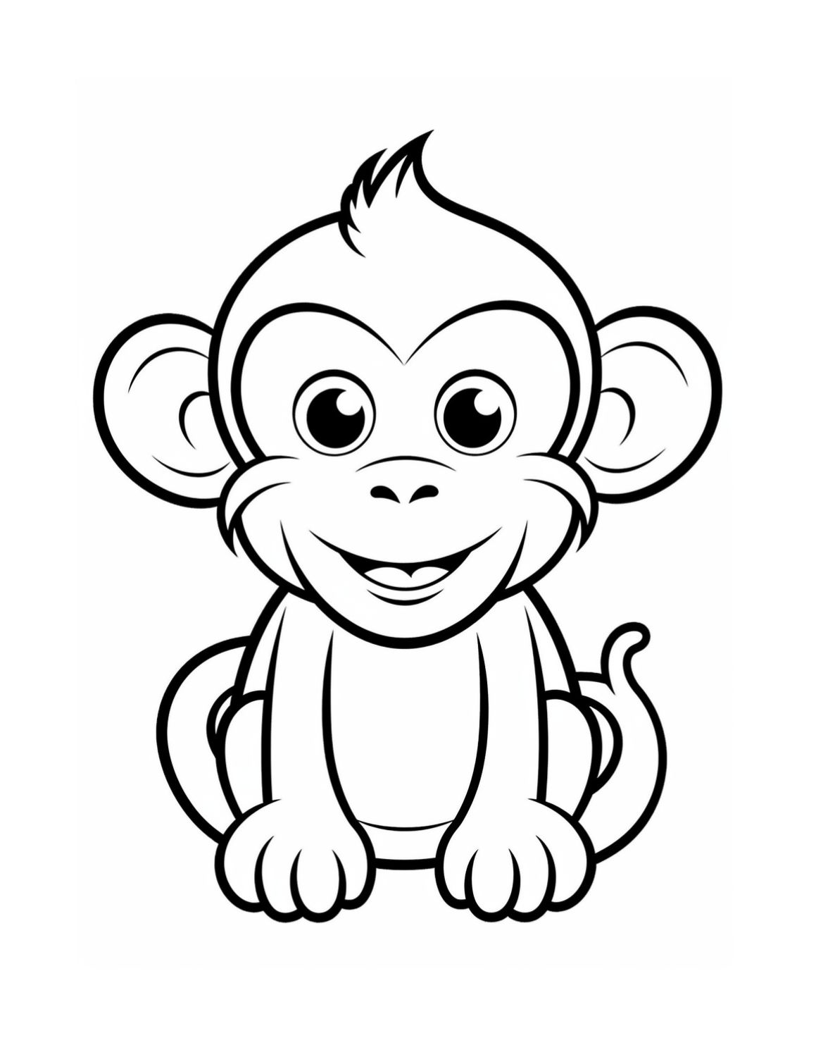 Monkey Coloring Pages Free Printable 71