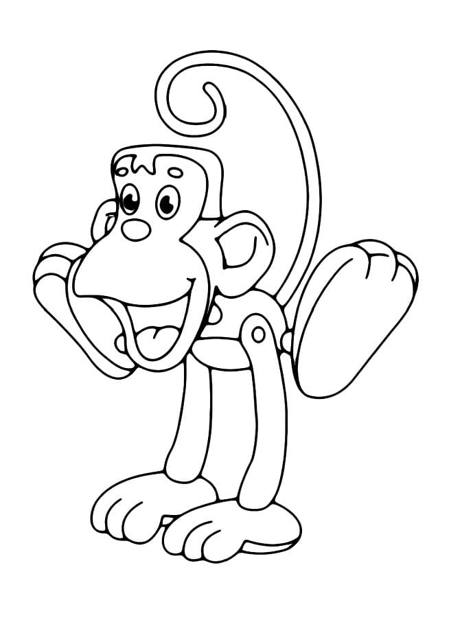 Monkey Coloring Pages Free Printable 74