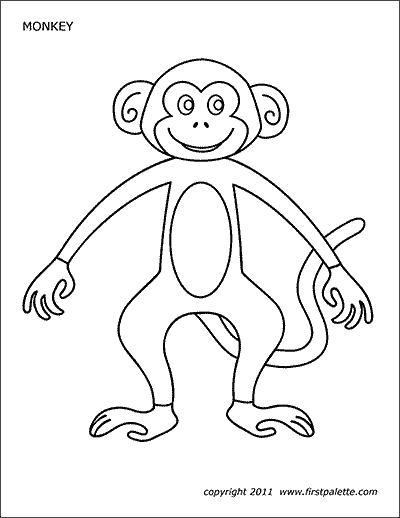 Monkey Coloring Pages Free Printable 75