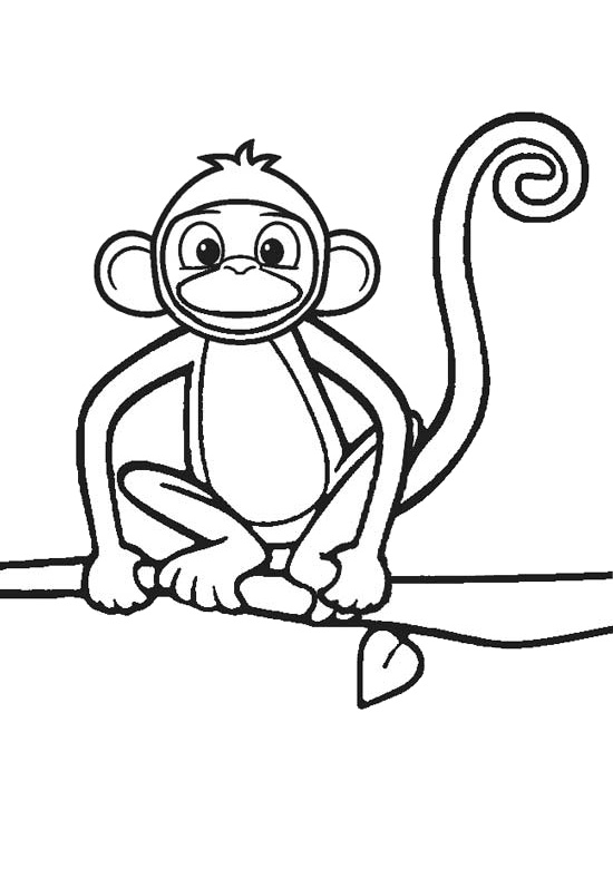 Monkey Coloring Pages Free Printable 76