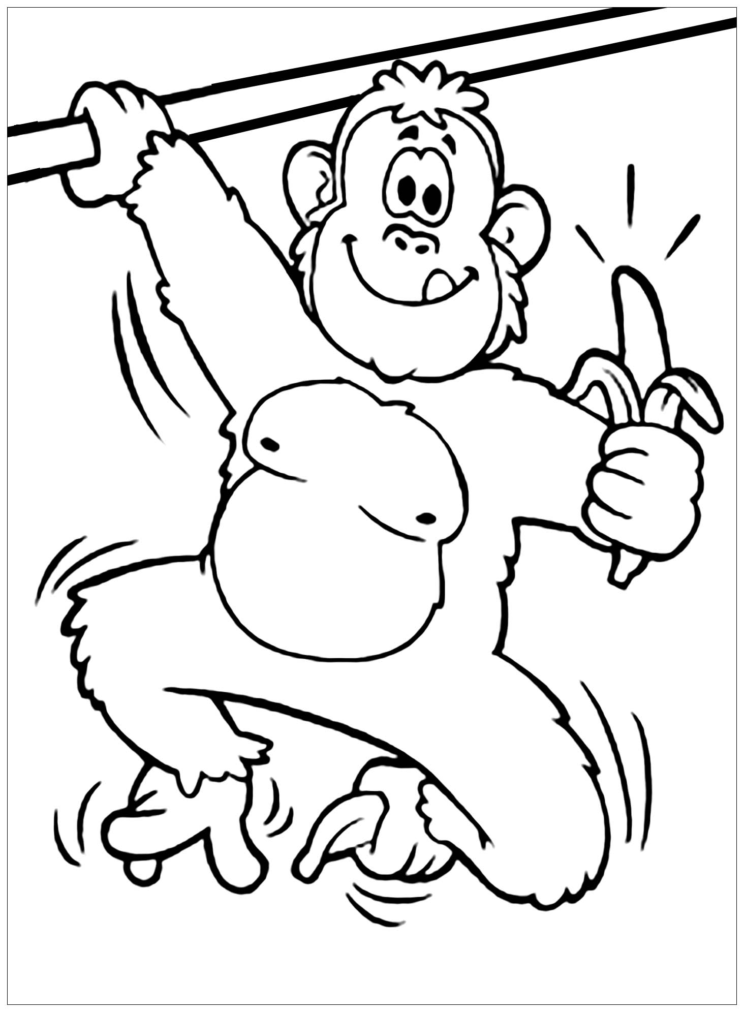 Monkey Coloring Pages Free Printable 81