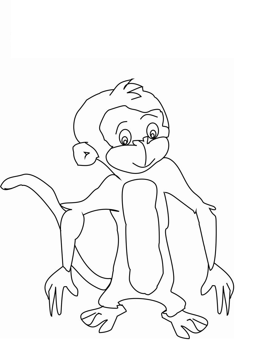 Monkey Coloring Pages Free Printable 82