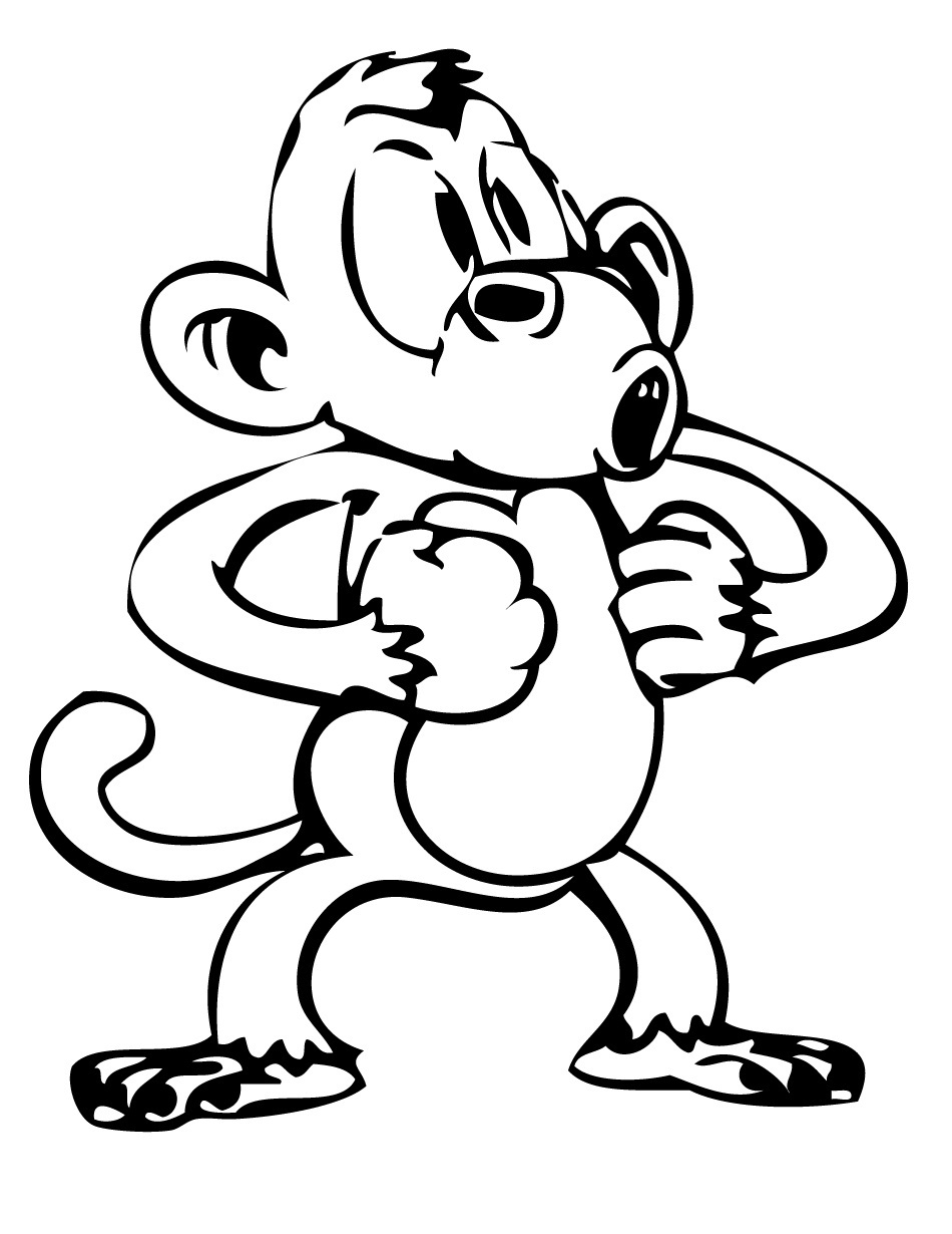 Monkey Coloring Pages Free Printable 83