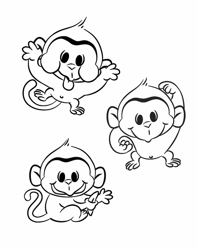 Monkey Coloring Pages Free Printable 87