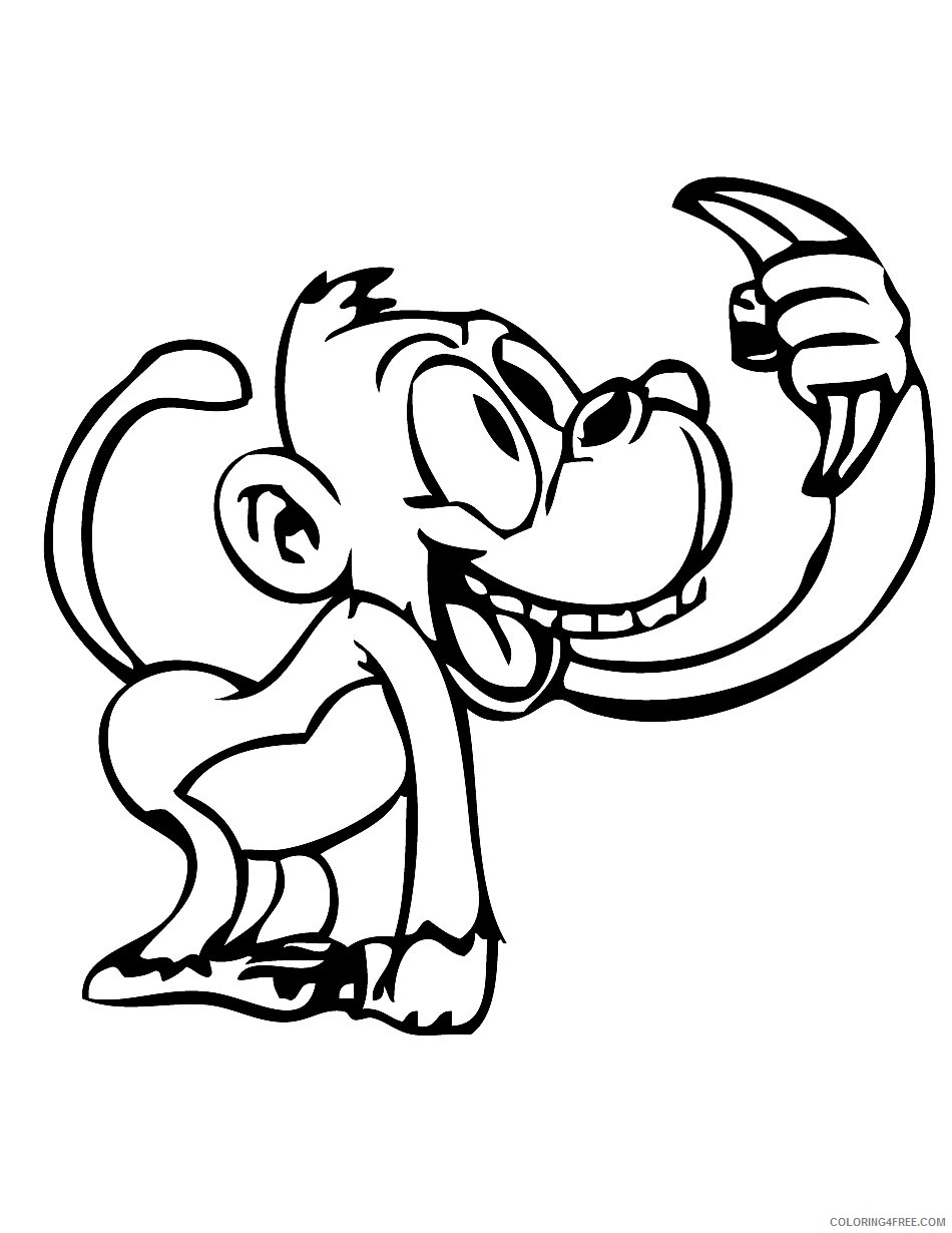 Monkey Coloring Pages Free Printable 88