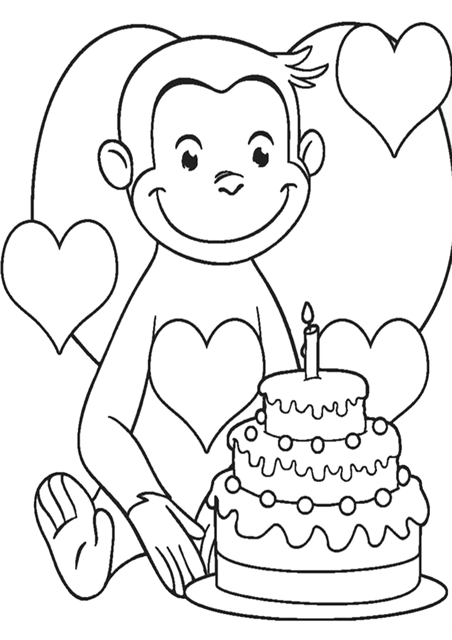 Monkey Coloring Pages Free Printable 92