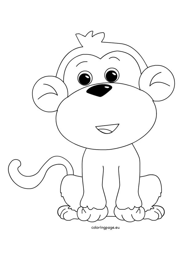 Monkey Coloring Pages Free Printable 93