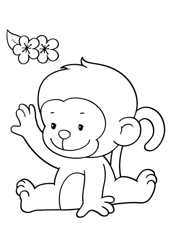 Monkey Coloring Pages Free Printable 94