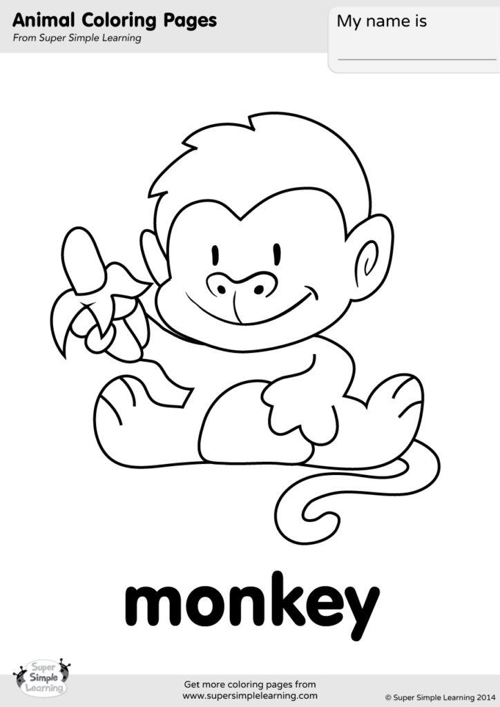 Monkey Coloring Pages Free Printable 98