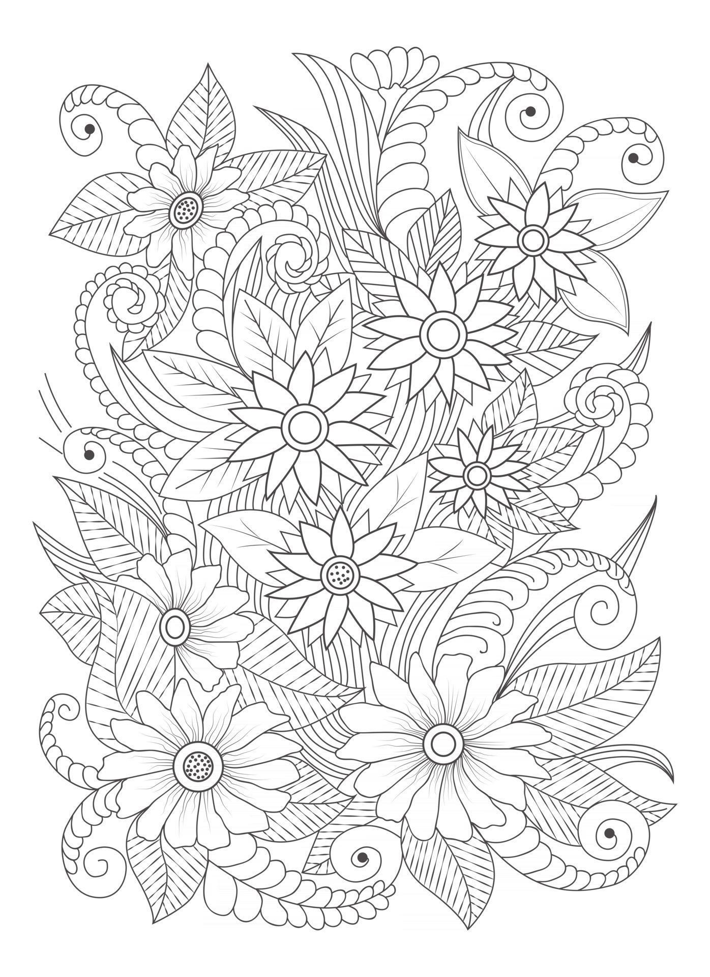 Printable Flower Coloring Pages Aesthetic 156