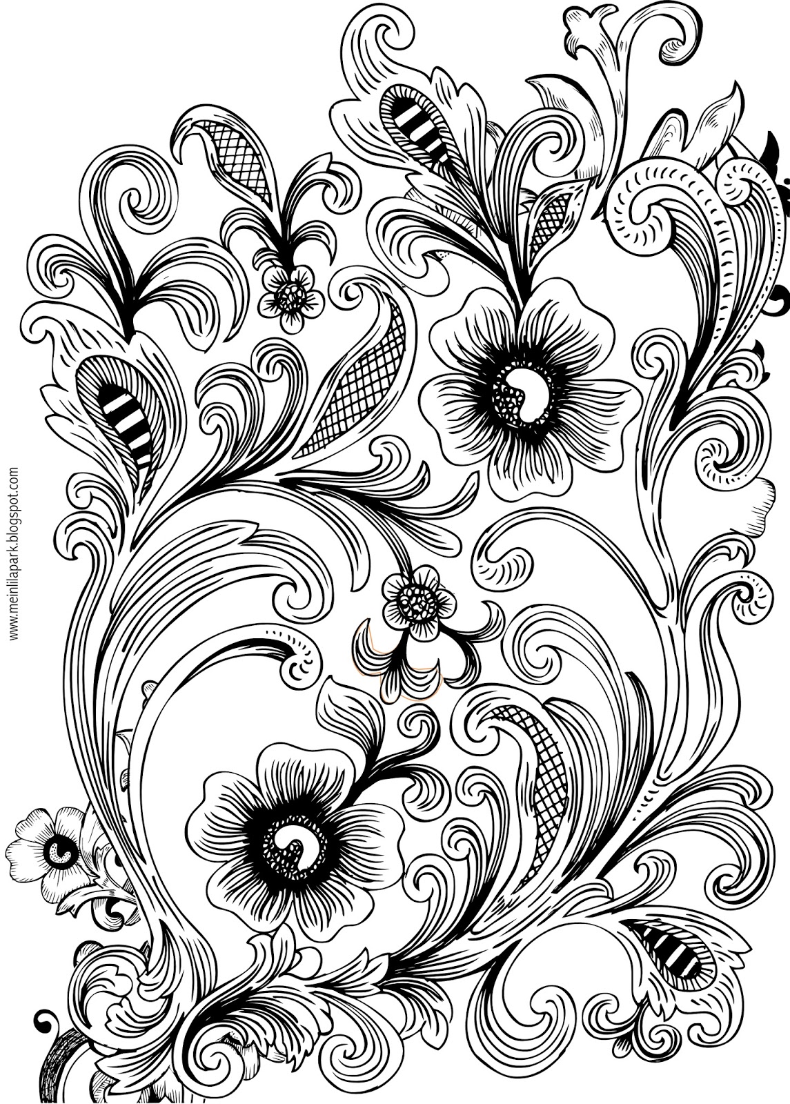 Printable Flower Coloring Pages Aesthetic 16