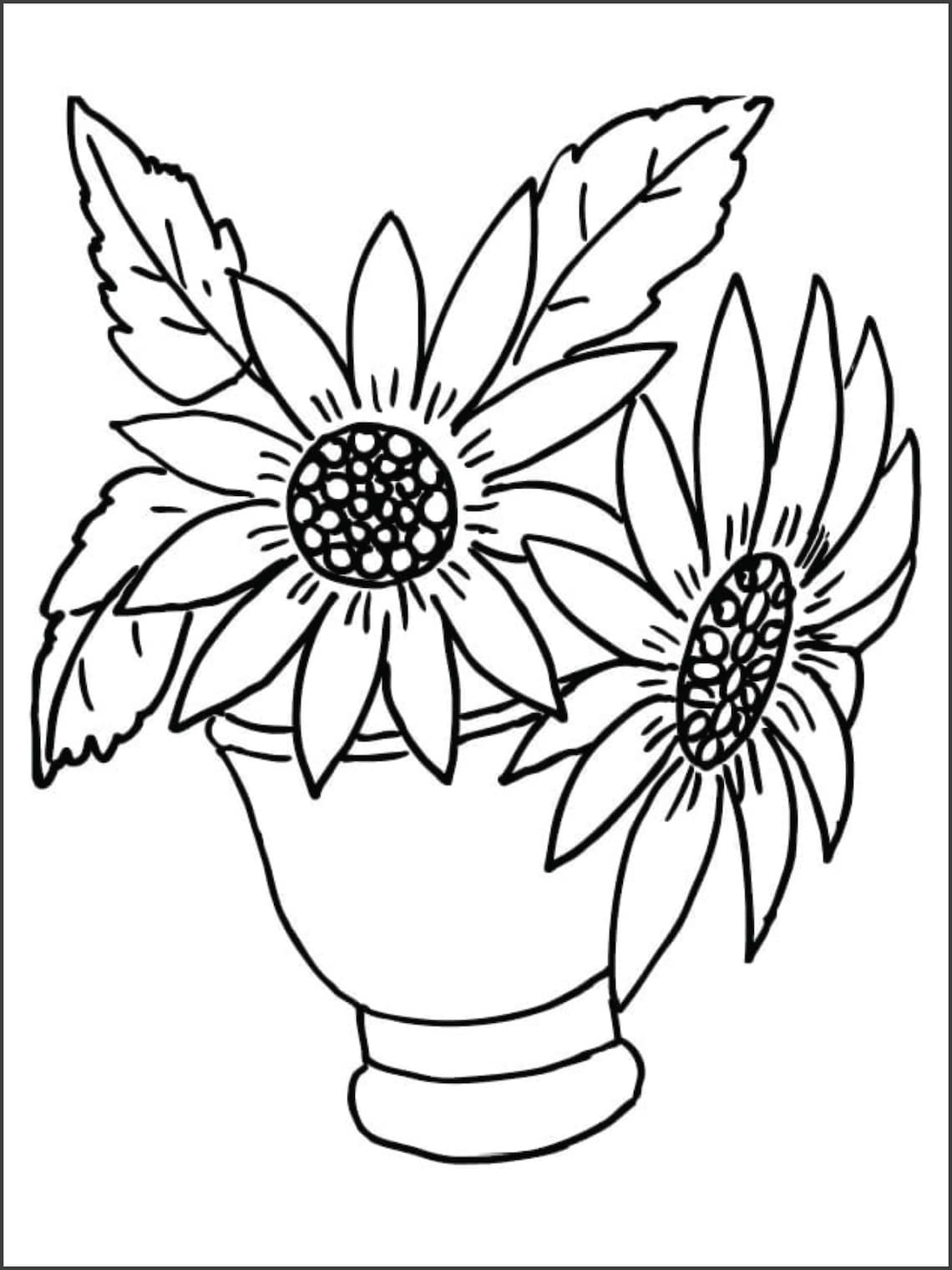 Printable Flower Coloring Pages Aesthetic 18