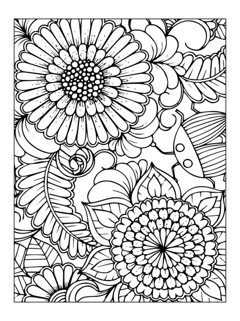 Printable Flower Coloring Pages Aesthetic 185