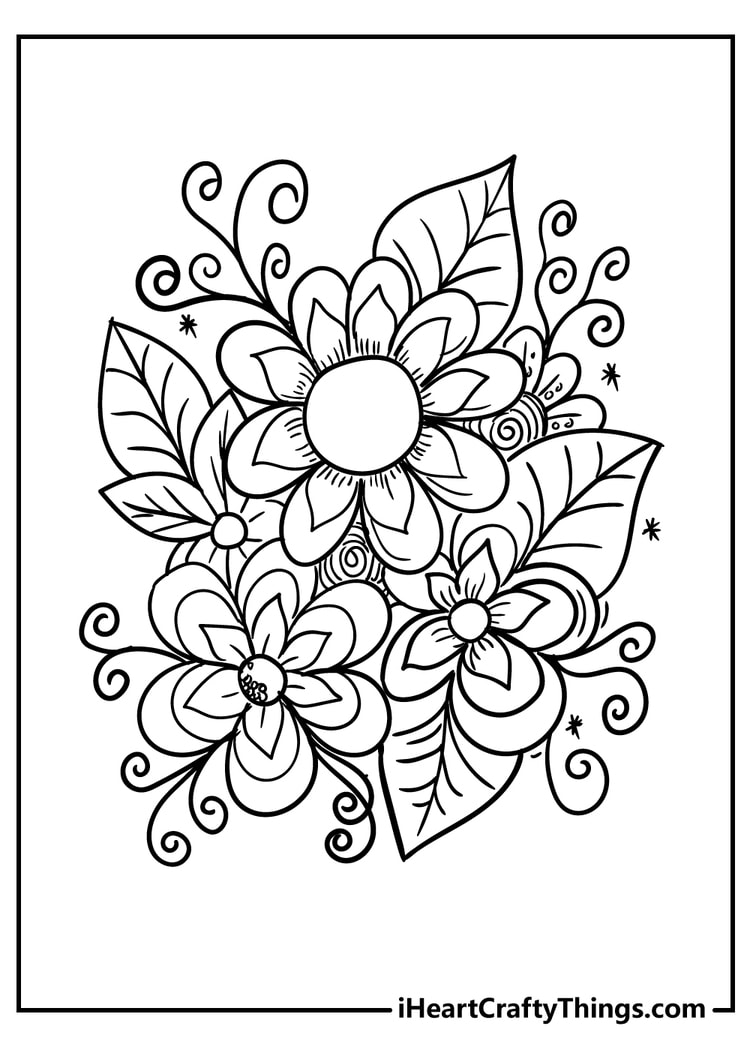 Printable Flower Coloring Pages Aesthetic 188