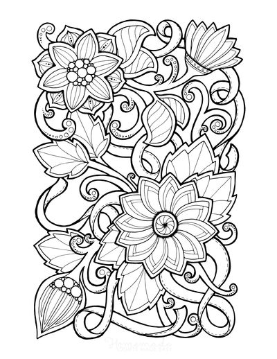 Printable Flower Coloring Pages Aesthetic 191