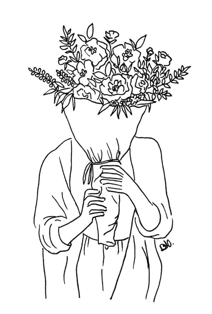 Printable Flower Coloring Pages Aesthetic 32