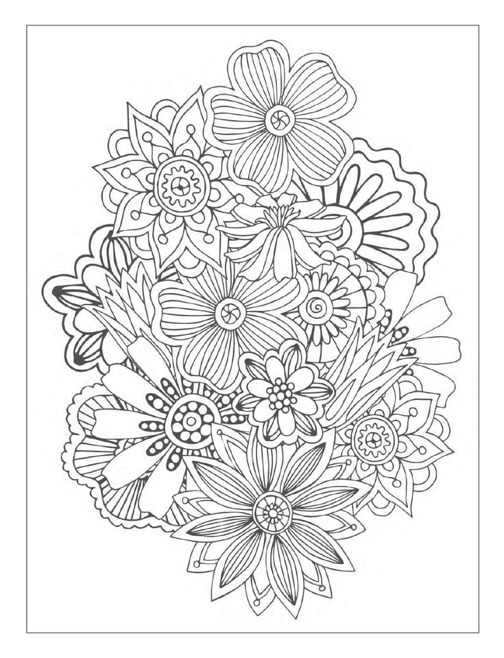 Printable Flower Coloring Pages Aesthetic 34