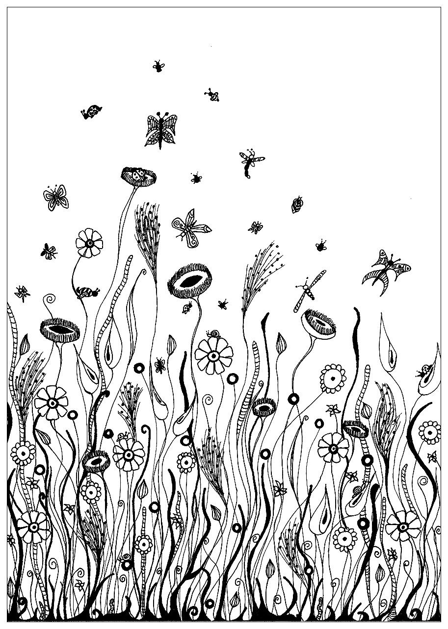 Printable Flower Coloring Pages Aesthetic 43