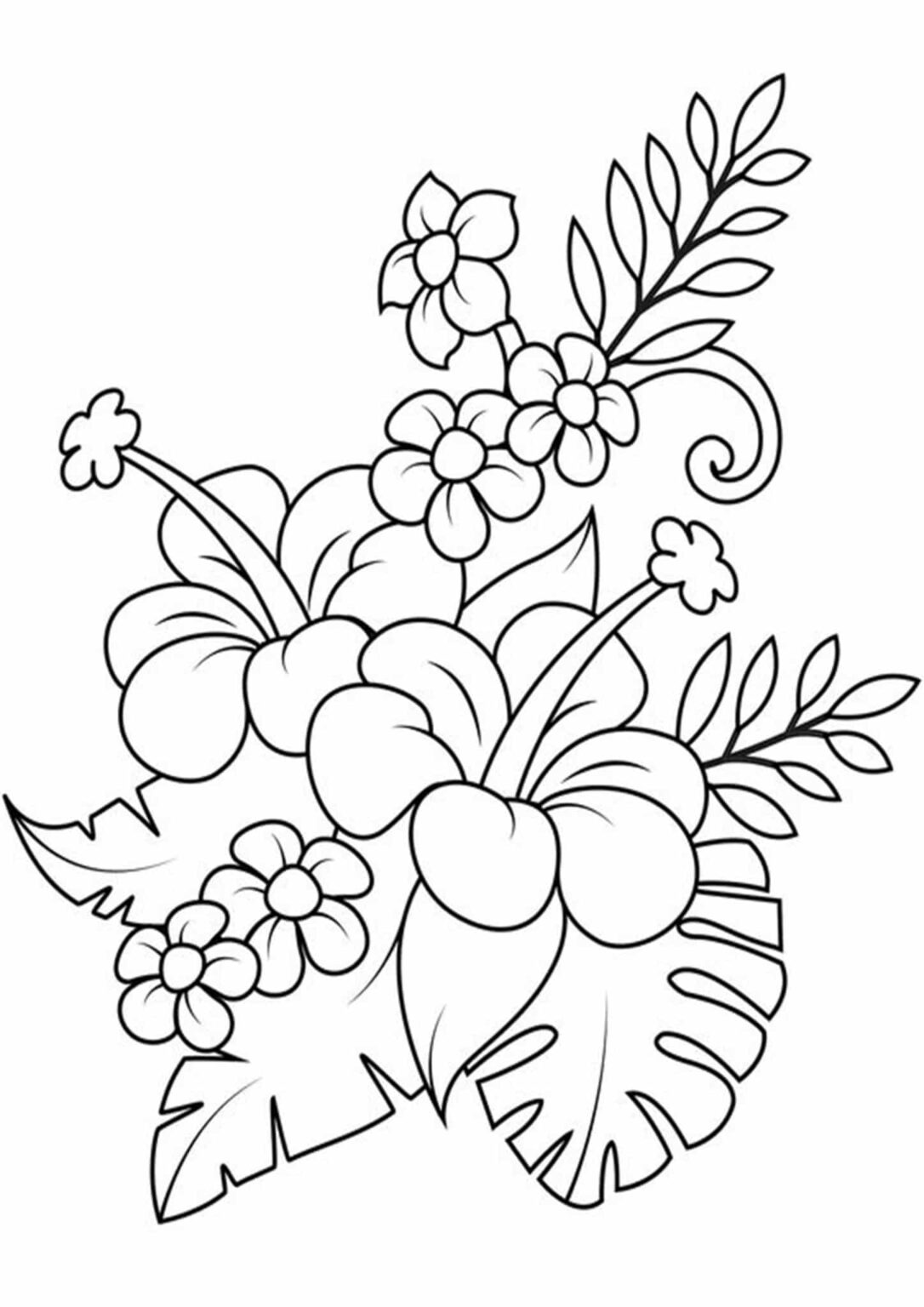 Printable Flower Coloring Pages Aesthetic 6