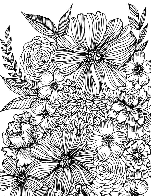 Printable Flower Coloring Pages Aesthetic 62