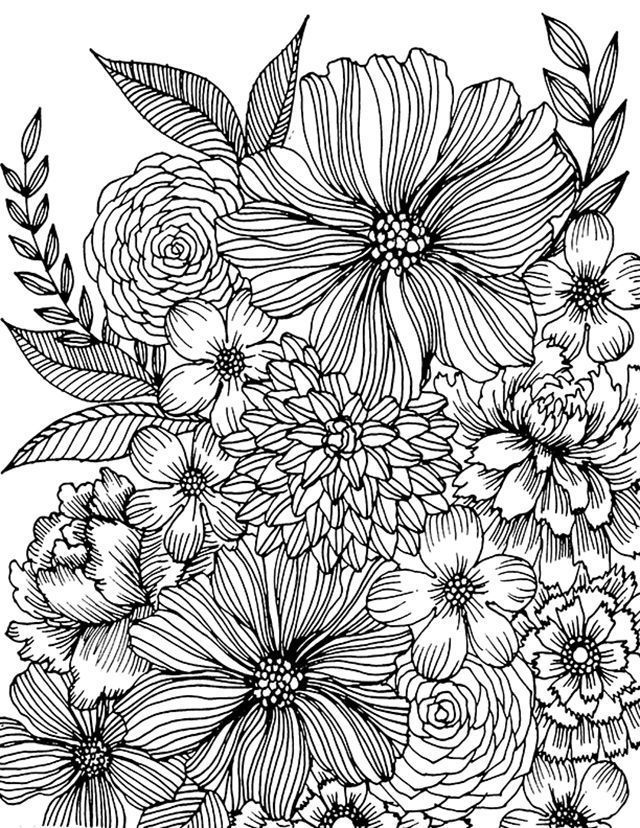 Printable Flower Coloring Pages Aesthetic 65