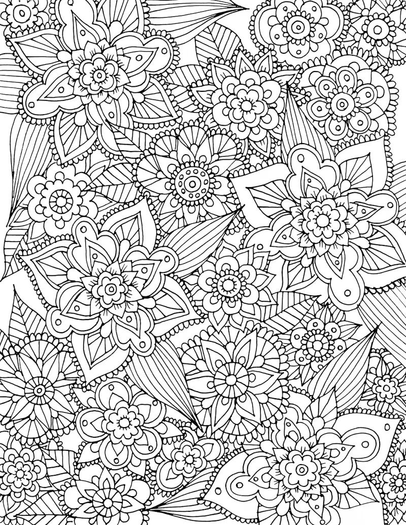 Printable Flower Coloring Pages Aesthetic 8