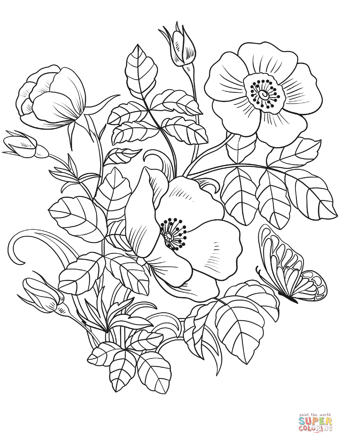 Printable Flower Coloring Pages Aesthetic 93