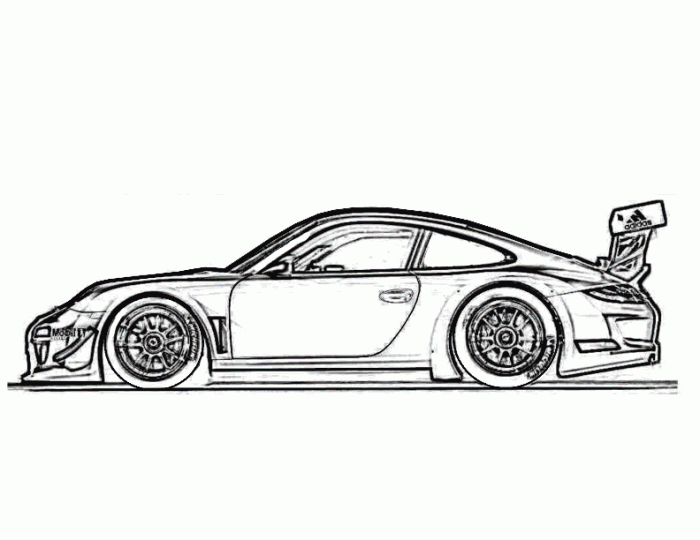 Race Car Coloring Pages for Kids 101