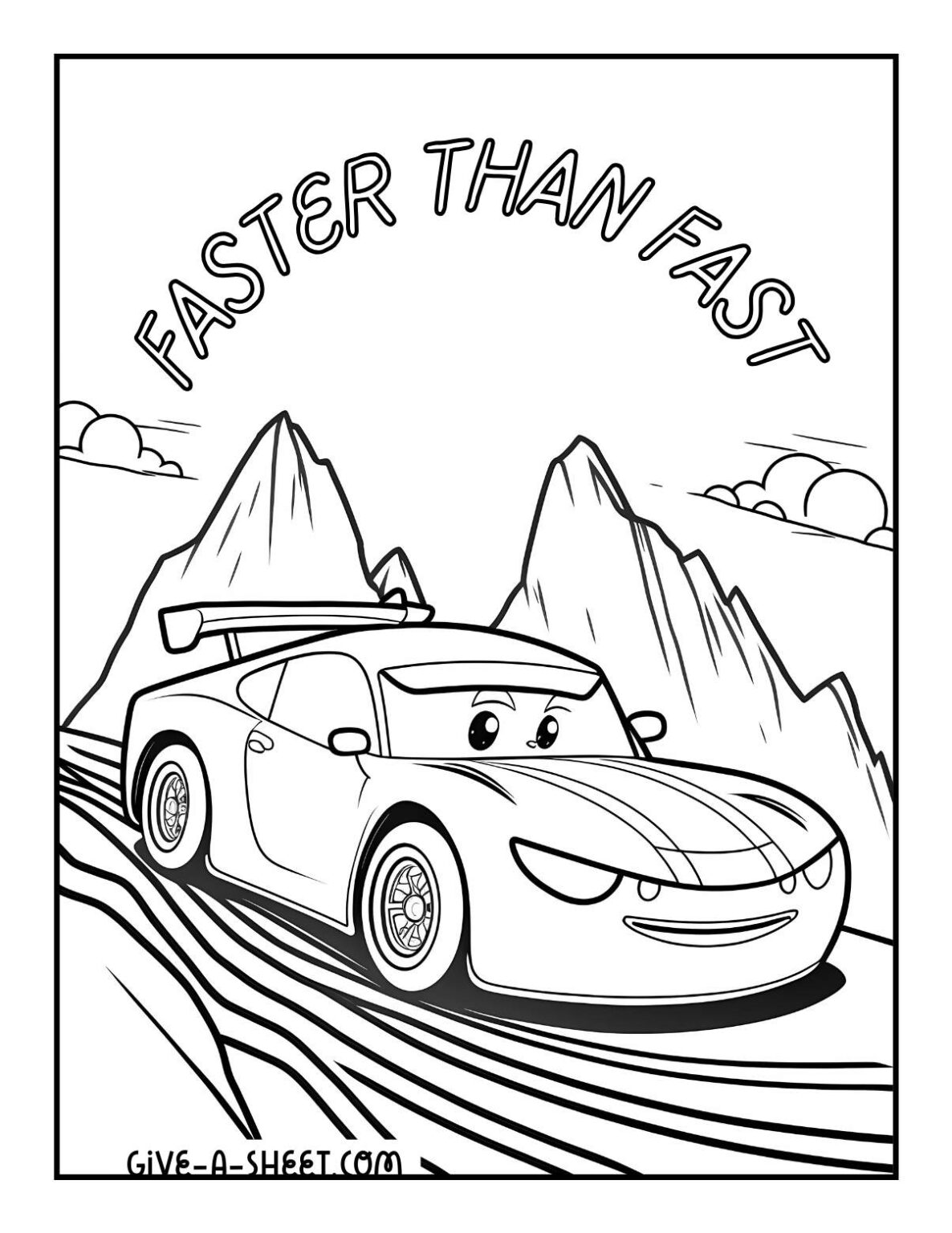 Race Car Coloring Pages for Kids 109