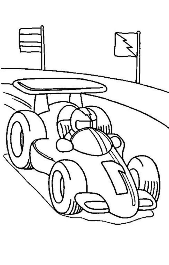 Race Car Coloring Pages for Kids 112