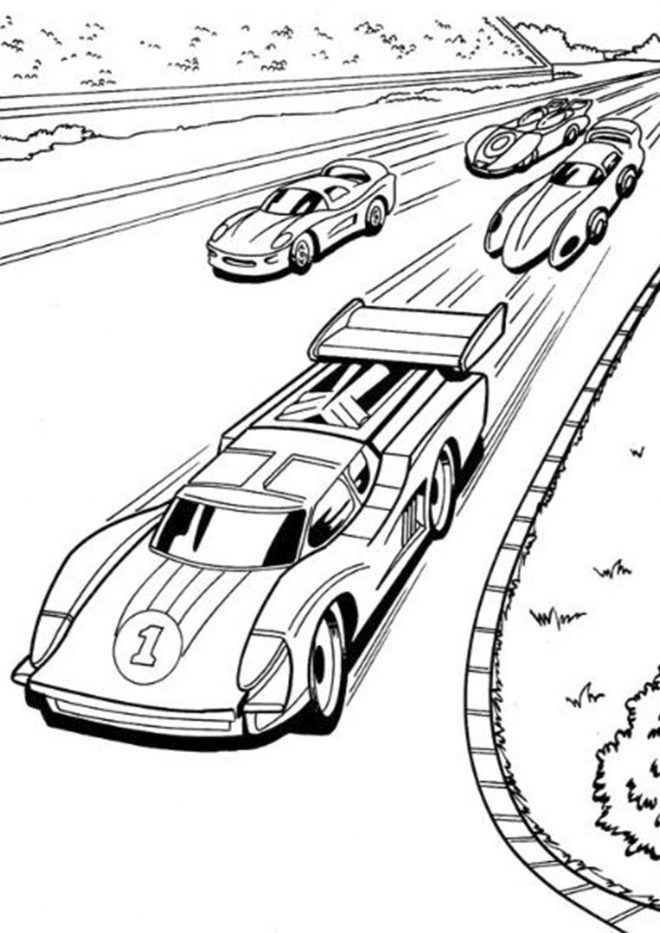 Race Car Coloring Pages for Kids 15