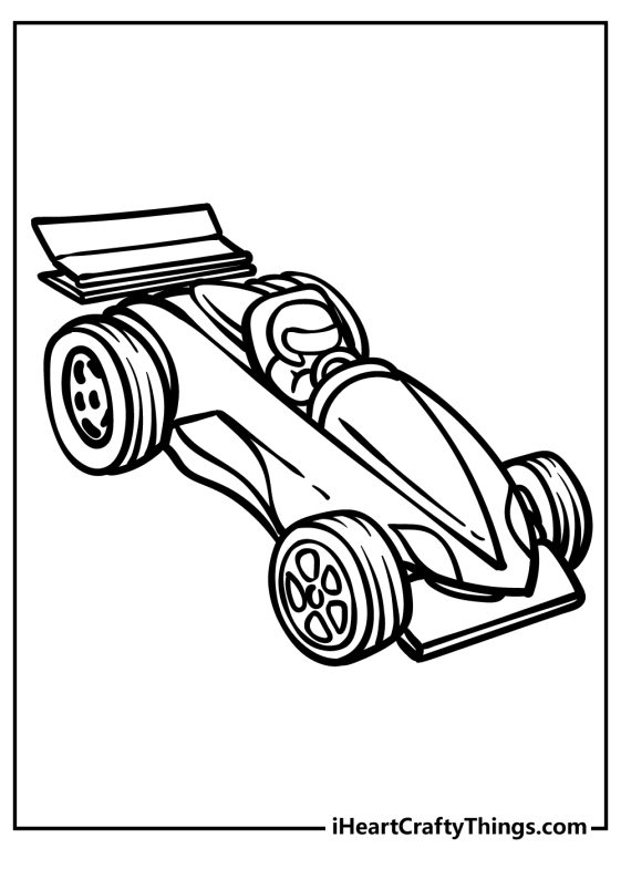 Race Car Coloring Pages for Kids 29