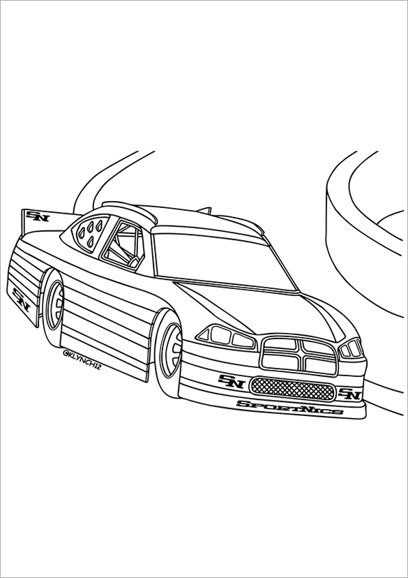 Race Car Coloring Pages for Kids 66