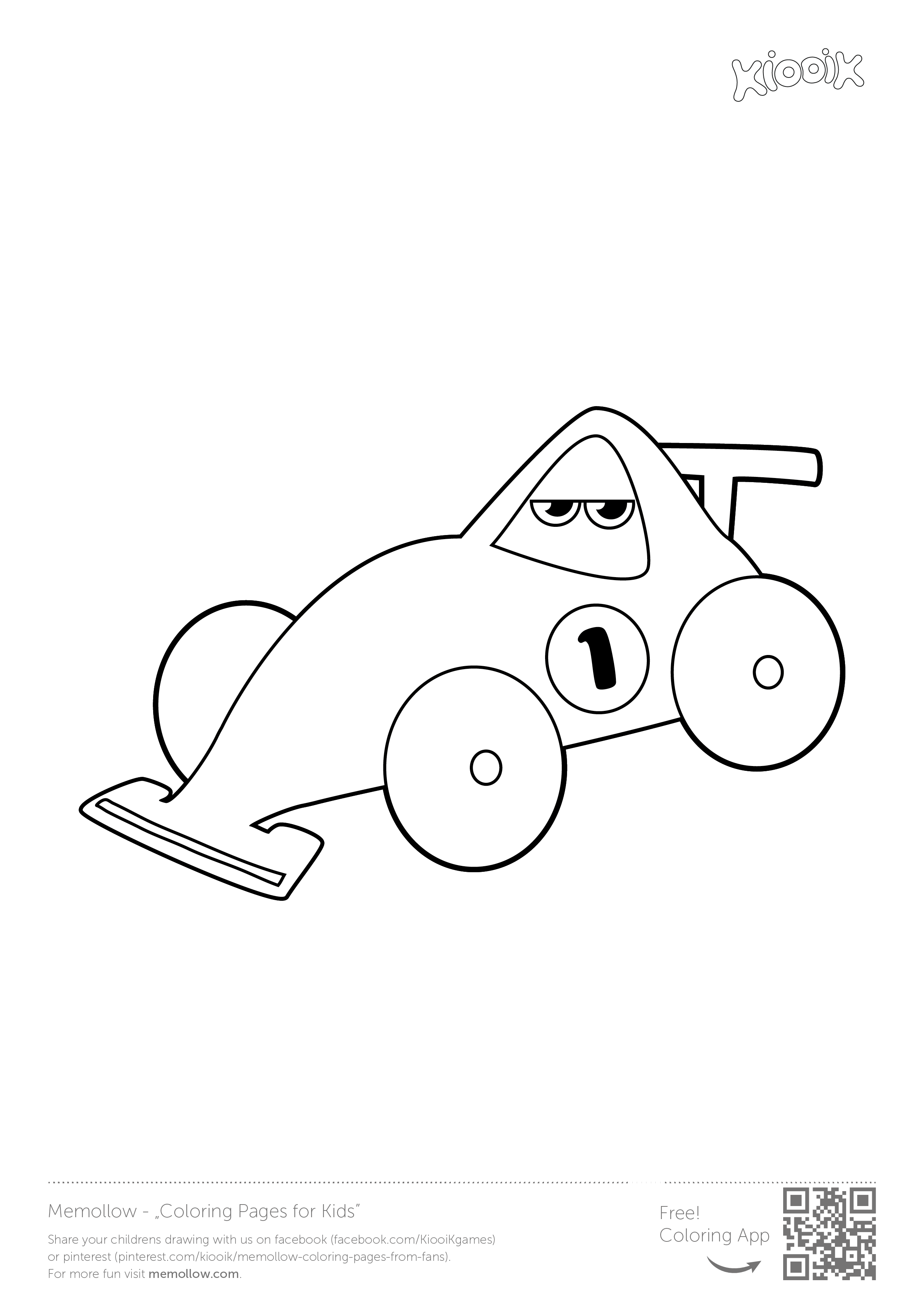 Race Car Coloring Pages for Kids 86