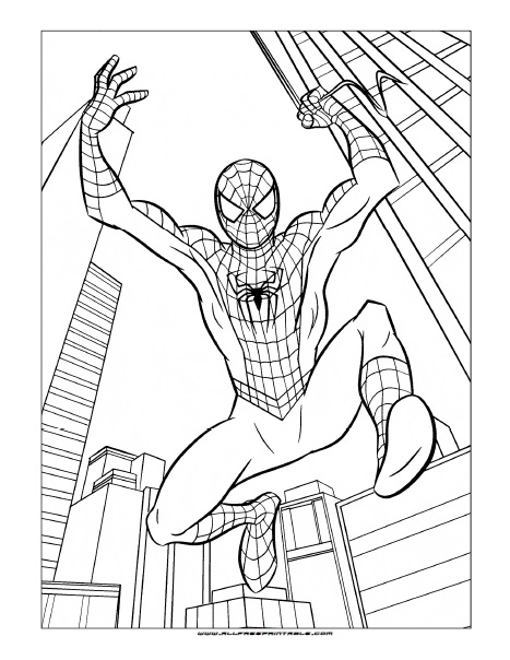 Spiderman Coloring Pages Free Printable 117