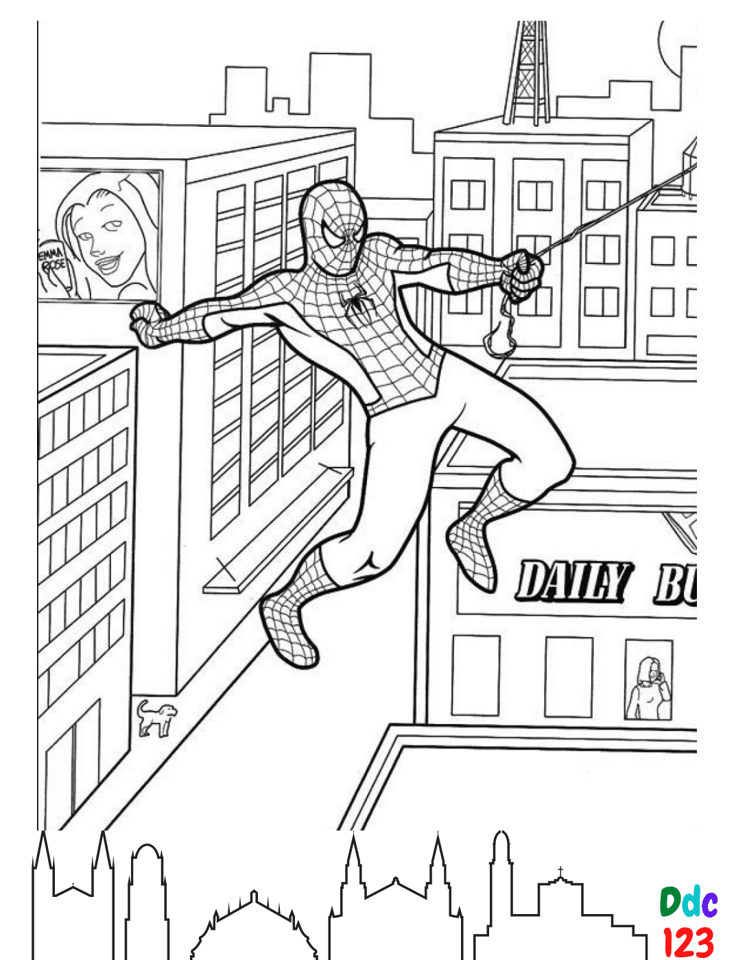 Spiderman Coloring Pages Free Printable 141