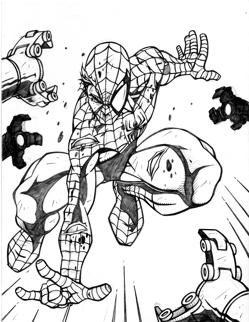 Spiderman Coloring Pages Free Printable 23