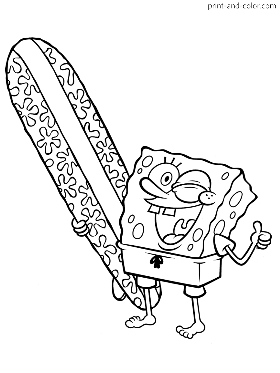 Spongebob Coloring Pages Free Printable 100