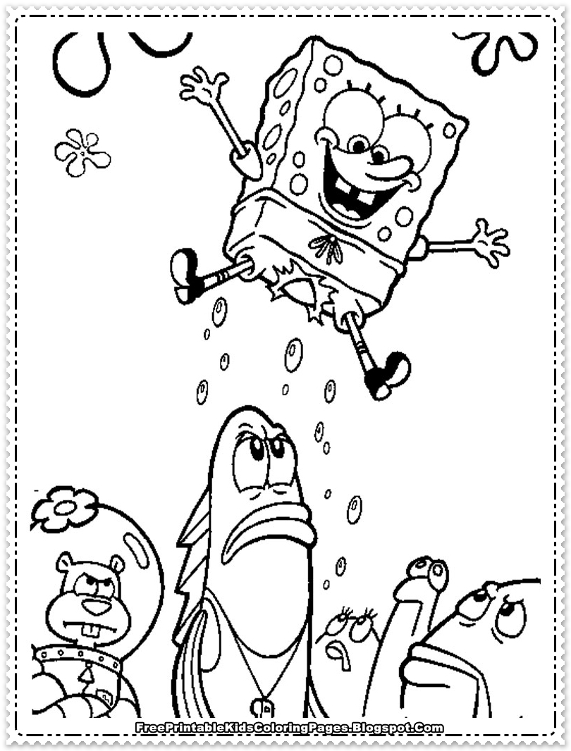 Spongebob Coloring Pages Free Printable 117