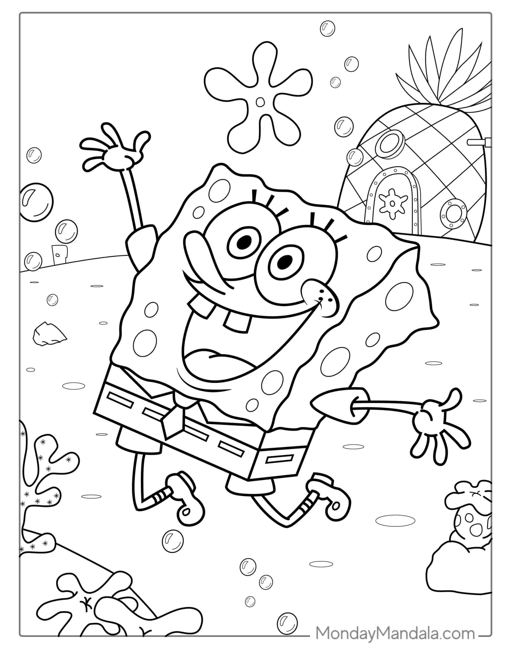 Spongebob Coloring Pages Free Printable 15